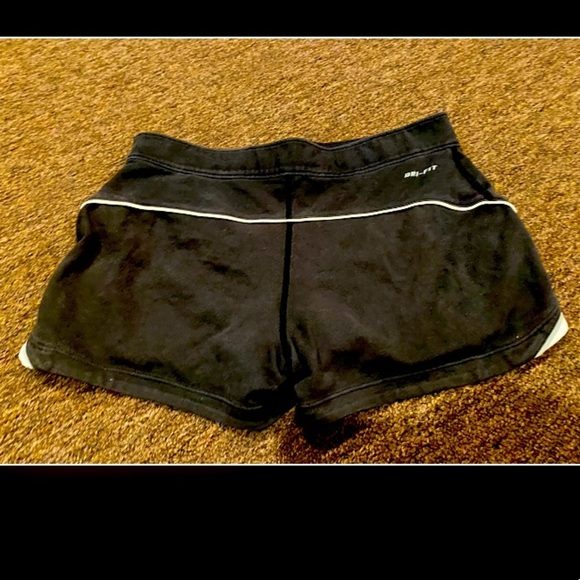 EUC Nike Dri Fit Womens Just Do It Running Shorts XS Black Lined bottoms - Picture 3 of 3